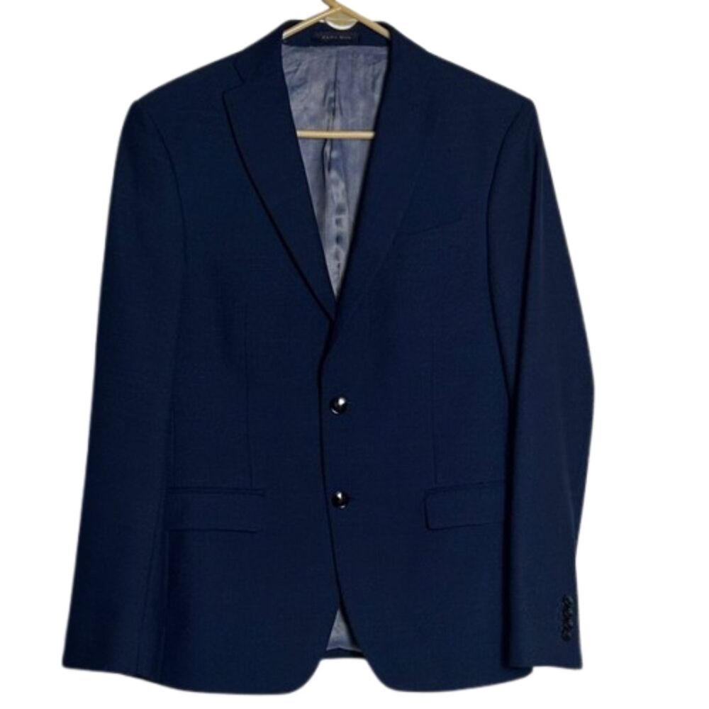 Zara Man Suit Blazer Sport Coat Mens (20) 40R Professional Career Wedding Navy
